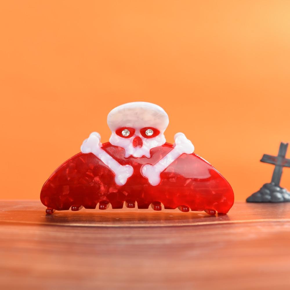 Spider Halloween Themed Gripper Cross Skeleton Shark Clip Fashion Halloween Hair Claw Girls