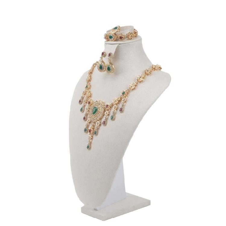 Anspruchsvoller Robuster Flusen Schmuck-Display-Büste Kleiner Halsketten-Display-Ständer mit Verstellbarem Haken für Merchandising