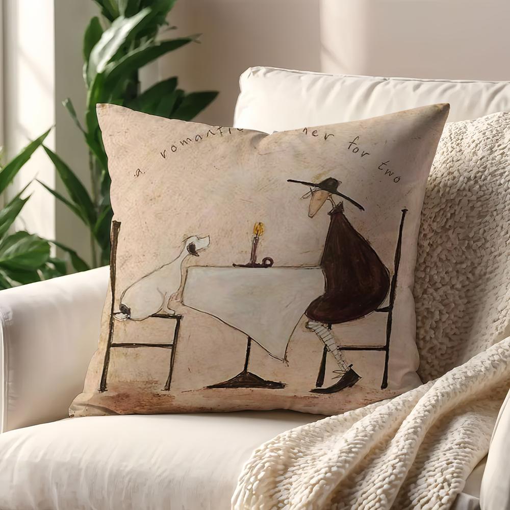 SSam TToft Copricuscino Artistico Per Cuscino Stampa Decorazione Divano Casa Auto Stanza Caffetteria Ufficio Semplicità Nordica