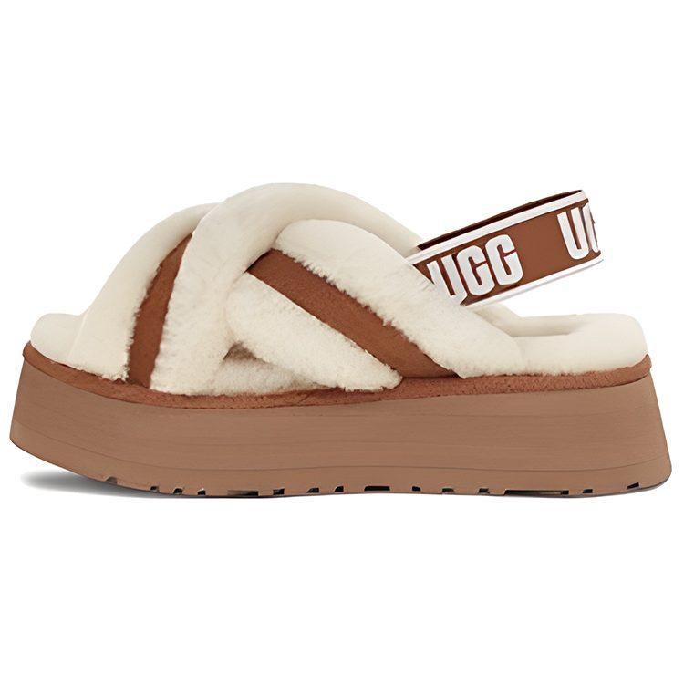 UGG Mules Termiche Comode DISCO Foderate in Pile Pantofole alla Moda da Donna Castagna 1121550-CHE