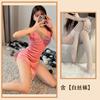 Sex Underwear New Velvet Cross Lace-up Nightdress Backless Slit Seduction Pajamas Passion Loungewear Women