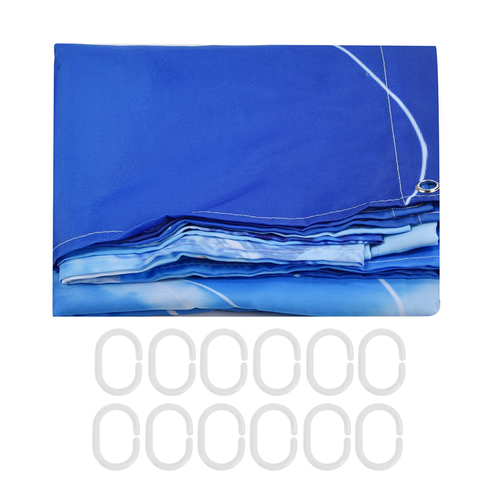 

Shower Curtain Polyester Fiber Waterproof Colorful Printing with 12pcs Hook for Home Bathroom 150x180cm / 59.1x70.9in