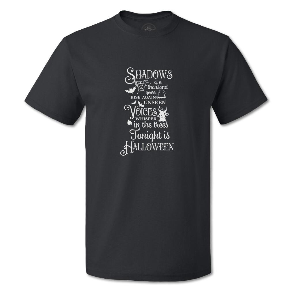 Funny Graphic T Shirts Halloween Shadows of A Thousand Years Cotton Owl Top L