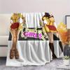 1PC 2 Broke American Sitcom Print Flannel Blanket, High quality All Seasons, Home Decor, Warmth and Comfort, Perfect for Christmas Gifts