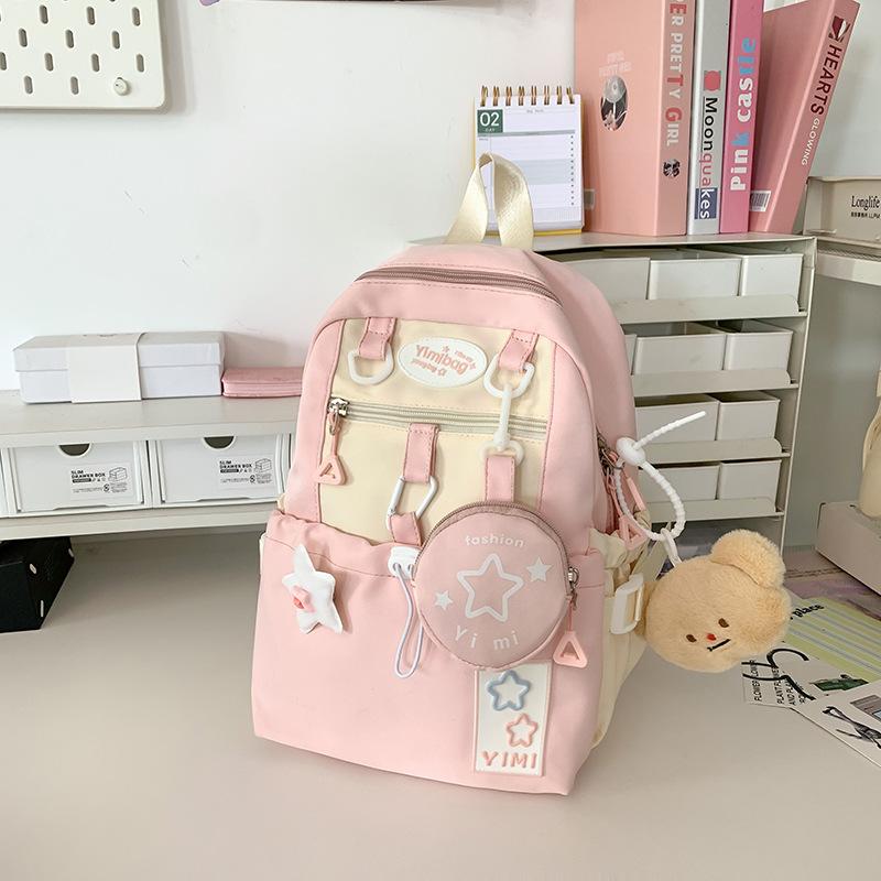 Schoolbag Lightweight High-value Ins Style Schoolbag, Junior High School Girls, High School Students, Grades 3 To 6, Large-capacity Backpack