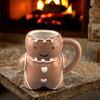 Christmas Cute Gingerbread Man Ceramic Mug Decoration Embossed Creative High Value Cartoon Ceramic Cup
