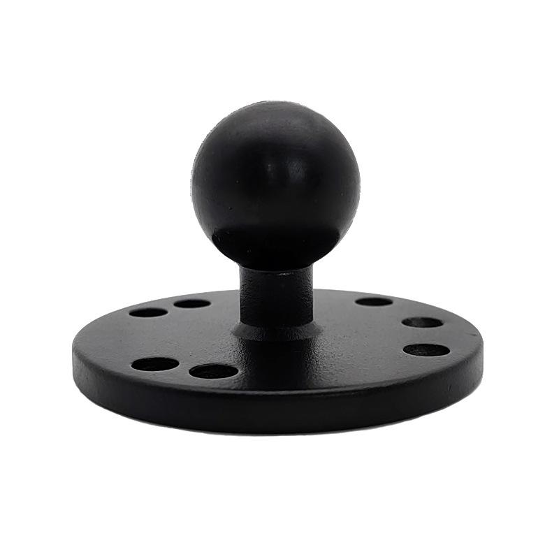 1 Inch/25mm Aluminum Ball Mount Base with AMPS Round Plate Compatible with RAM Mount Double Socket Arm for Fish Finder GPS