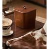 2026 New Chinese Style Wooden Covered Desktop Trash Bin Household Office Table Waste Basket