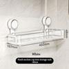 Simple Wall Mounted Bathroom Storage Rack Suction Cup Design Non Perforated Bathroom Toiletries Holder Shower Storage Shelf Home