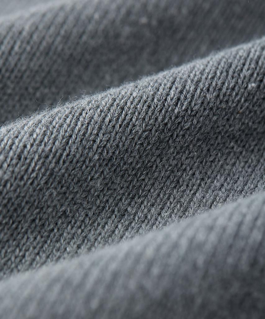 Geonjiulleunseu Cotton Raglan Pocket Sweater - Melange Grey