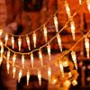 LED Battery-Powered Icicle String Lights - Waterproof, Decorative, Multicolored for Outdoor Camping Atmosphere