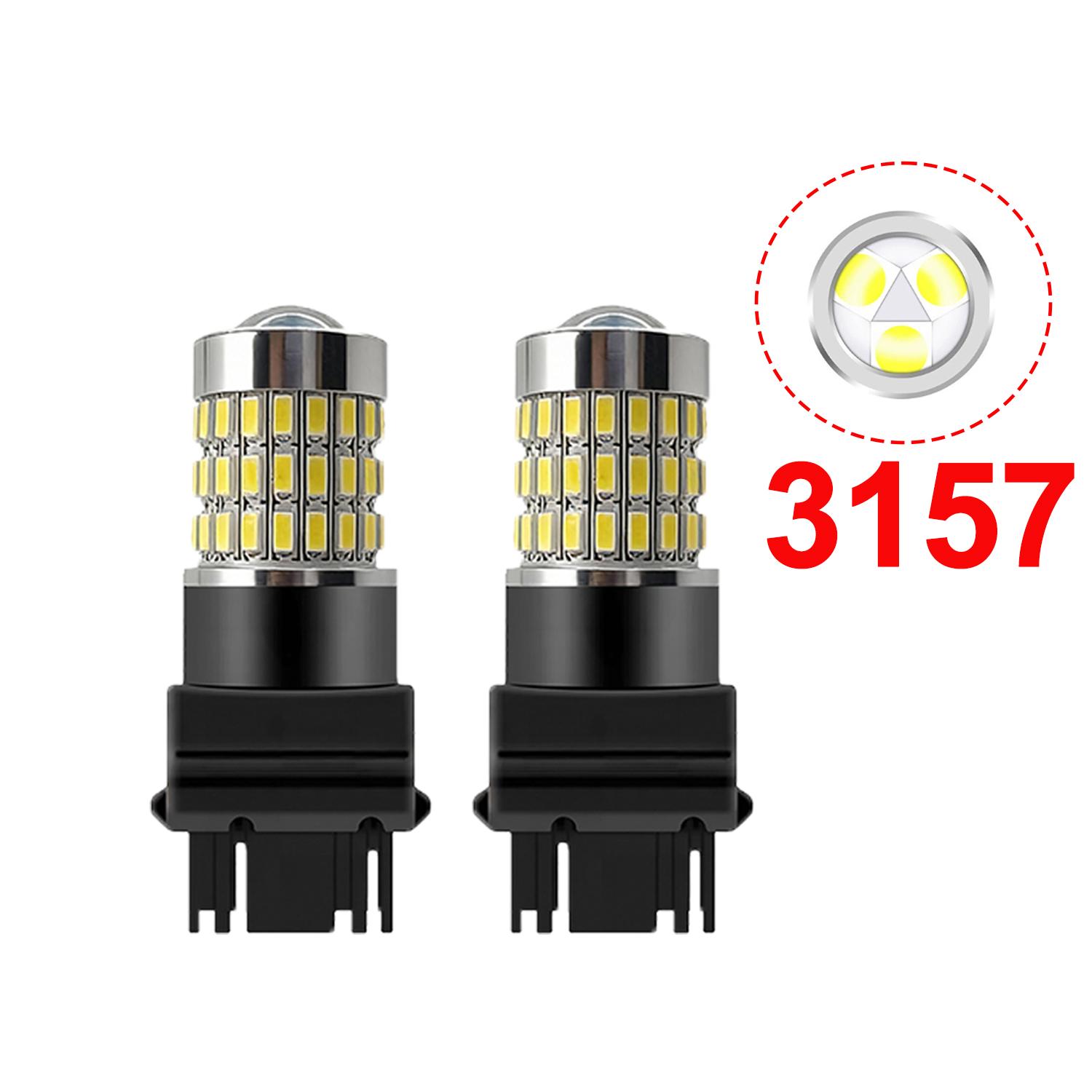

Roadsun 3157 2PCS LED Bulbs Turn Signal Lights Reverse Parking Backup Brake Lamps 6000K White