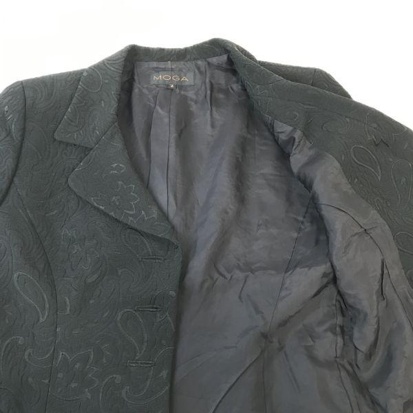 90s-00s MOGA Short Coat Women’s M Black Patterned Lined(USED)