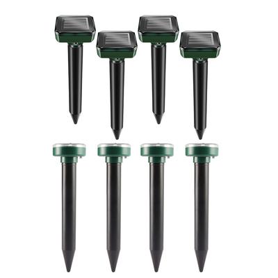 4 STÜCK Solar Tierabwehr Kontinuierlicher 24-Stunden-Schutz Ultraschall Blitz Vogel Outdoor Garten Abwehr
