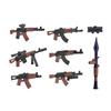 Military Soldiers Figures Weapons Building Blocks Accessories Two-color Guns Assault Sniper Rifles AK74 Rocket Launcher Toy Gift