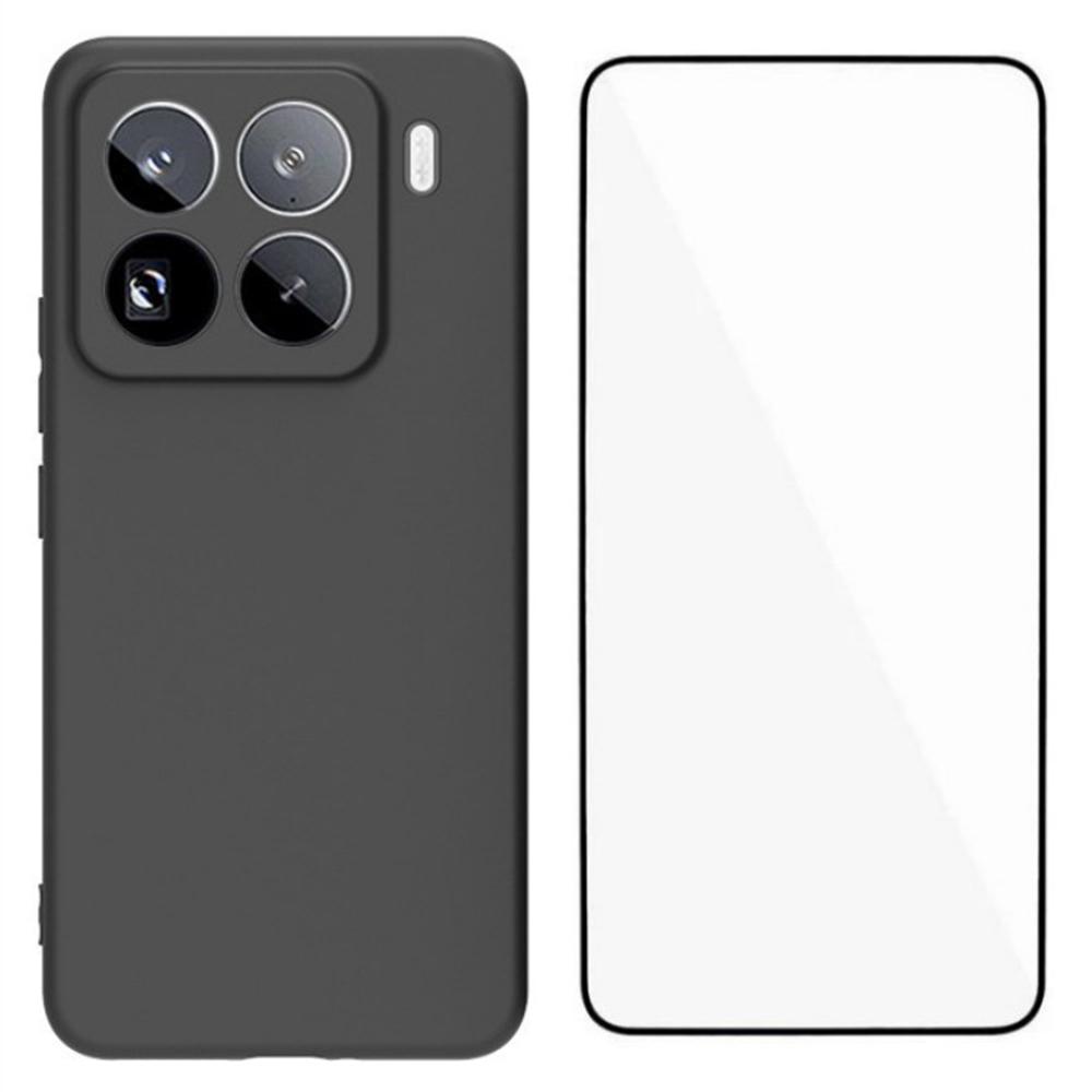 

WANLONFENG MS Series for Xiaomi 15 Pro TPU Case Matte Back Cover with Tempered Glass A