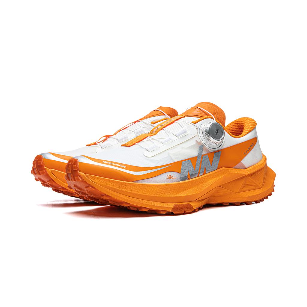 Li Ning De Lucas PRO Running Shoes Unisex Low Top Standard White/Ice Orange ARNV021-1