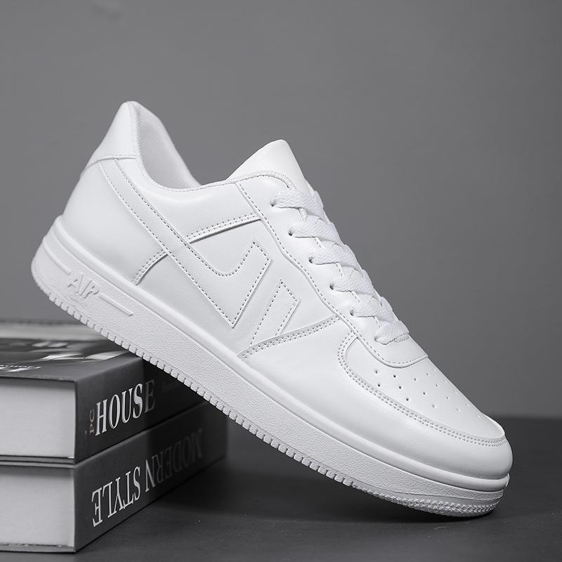 Men's Shoes Classic Air Design Full Grain Genuine Leather Casual Shoes Trendy and Versatile Small White Shoes Thick Sole In