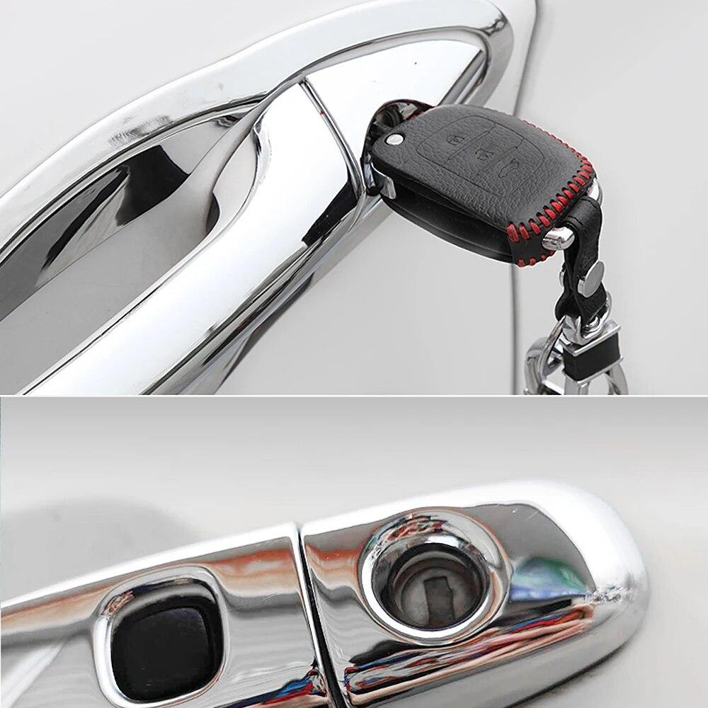 for Nissan Navara NP300 D23  2015 2016 2017 2018  Luxurious Chrome Door Handle Cover Exterior Trim Catch Car Cap Accessories