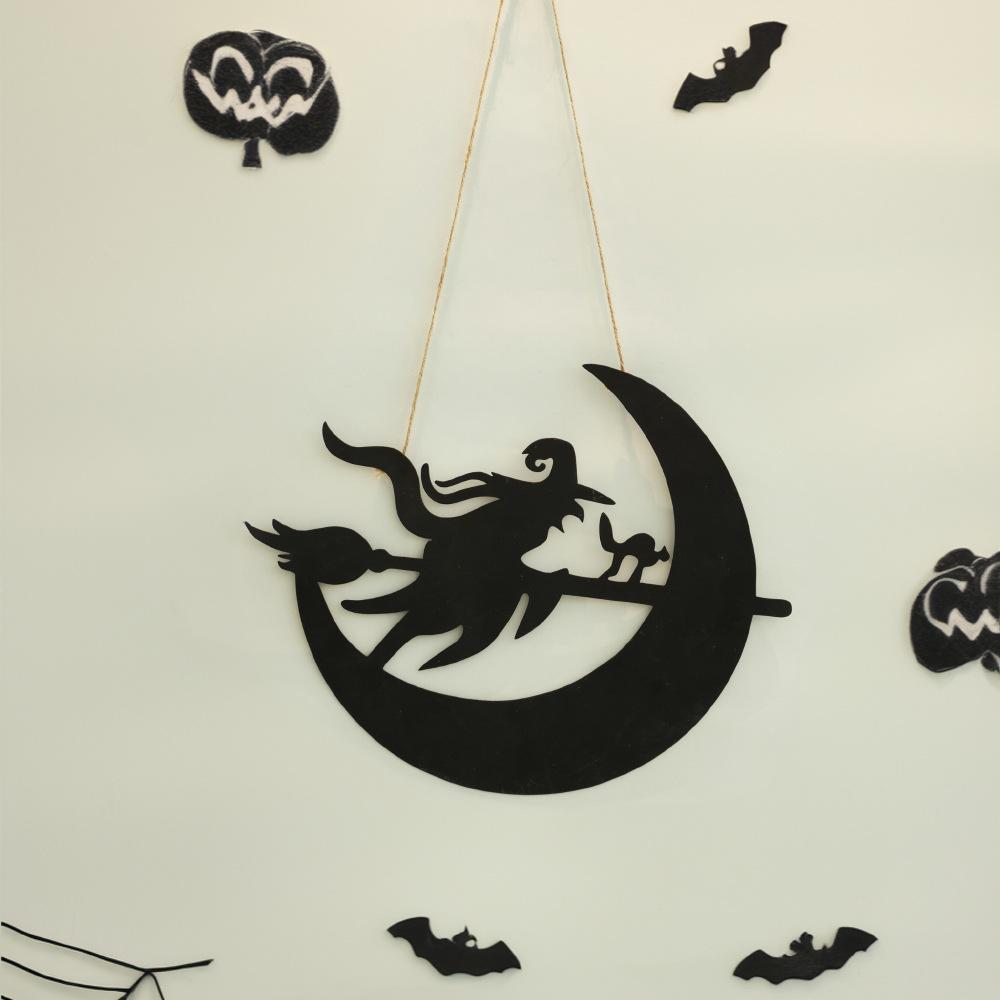 Halloween Bat Door Hook Door Sign Decoration Wooden Hanging Wall Garden Door Sign Hanging Decoration Holiday Party Supplies
