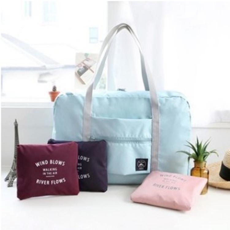 High-Capacity Foldable Travel Bag with Wheels and Logo