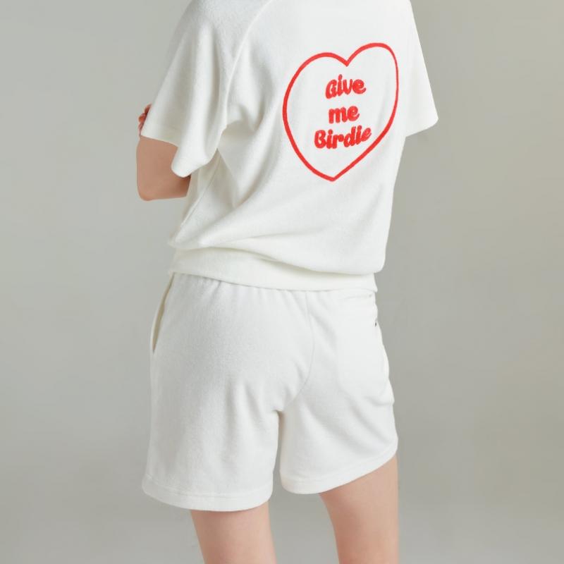 GOXO Terry Shorts White Give Me Buddy