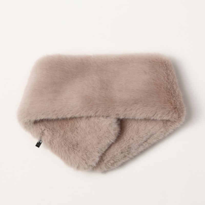 LALA Magnetic Fur Scarf - Beige