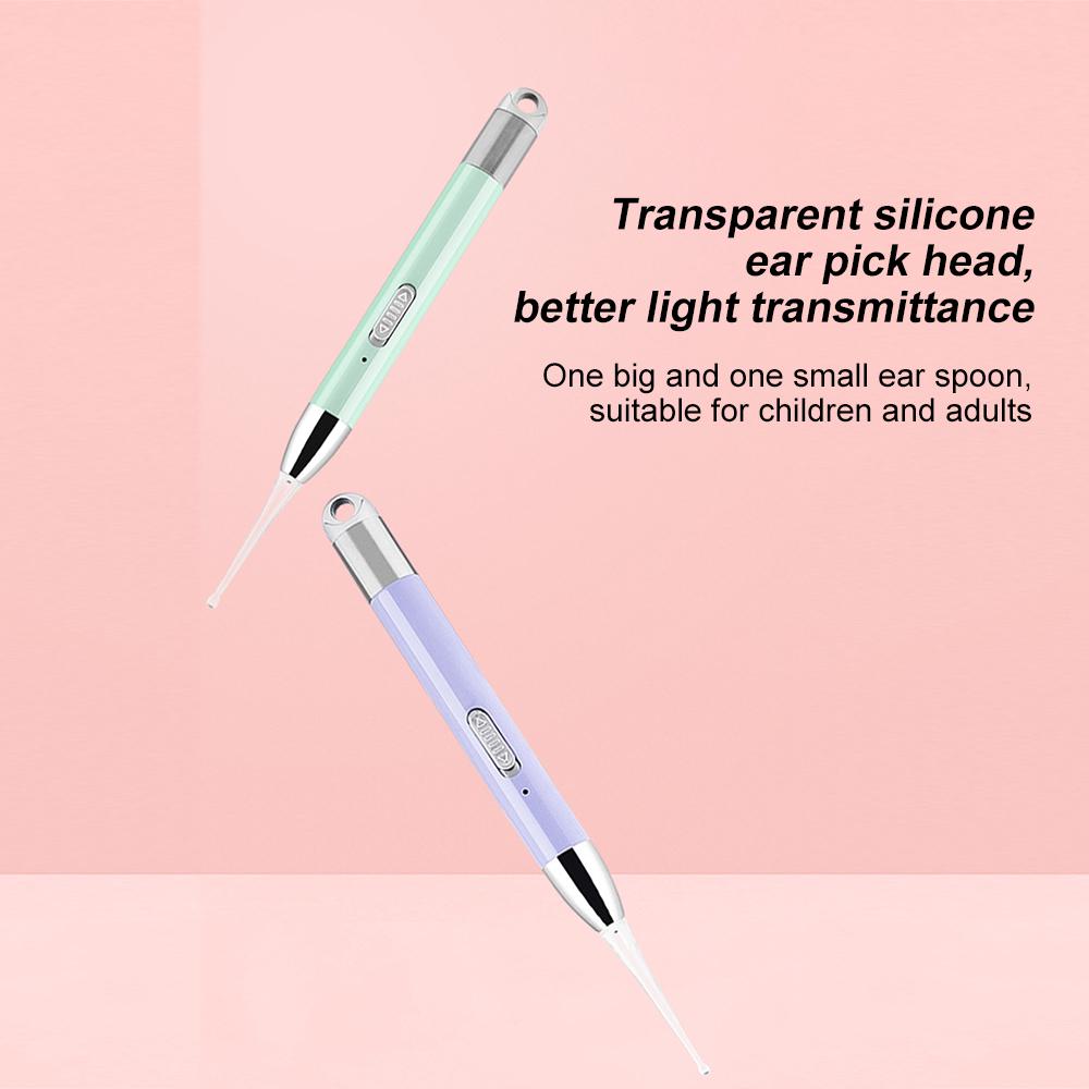 LED Light Ear Pick USB Rechargeable Ear Wax Removal Nose Clean Clip Baby Adults Ear Nose Clean Tweezers Remover Set