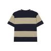 FILA Fashion Loose Striped Print Tennis Letter Casual Spliced Short Sleeve Drop Shoulder T-Shirt Men Tops Secret-Mirror-Blue F11M339109FDB