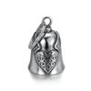 Retro Punk Angel Wings Motorcycle Lucky Bell Necklace Men's Motorcycle Rock Trend Cool Jewelry