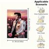 """Elvis Presley Inspiriertes Weißes Jackett mit Goldstickerei - Limitierte Edition""Decke Flanell Überwurfdecke für Sofa, Bett, Reisen, Camping, Of"""