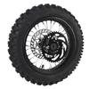 12 Inch Rear Wheel Rim Tire Assembly Replacement for Apollo Dirt Bike 80 100 12 3.00 12 Rear Wheel Rim Tire Brake Rotor