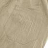 Herren Leinen Shorts Elastischer Bund Schnelltrocknende Shorts Herren Einfarbige Atmungsaktive Wadenlange Hose Mann Leichte Tägliche Strandshorts Sommerhosen