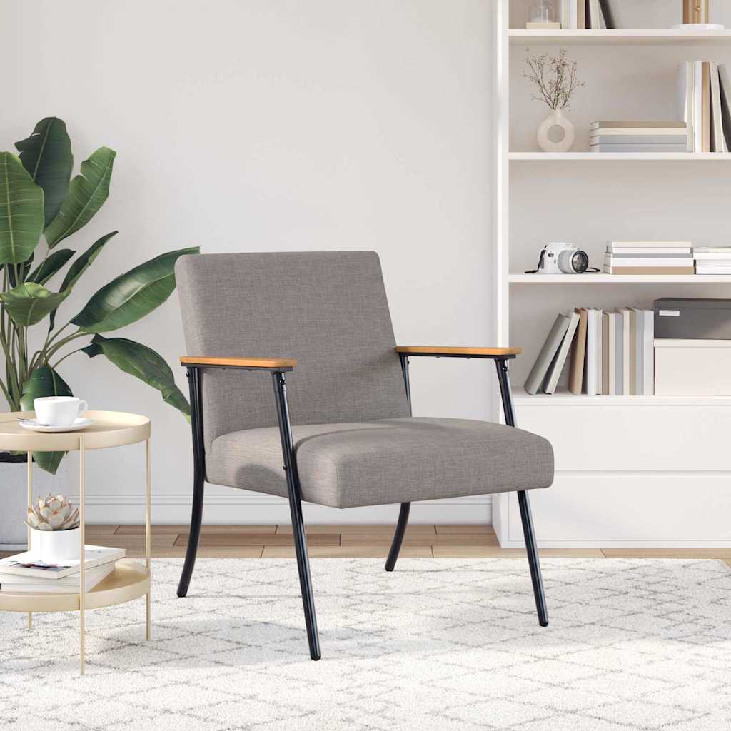 Armchair Taupe Fabric