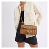 Coach Tabby 26 Brand Logo Quilted Nappa Leather Crossbody Shoulder Bag Medium Women's Honey Brown
