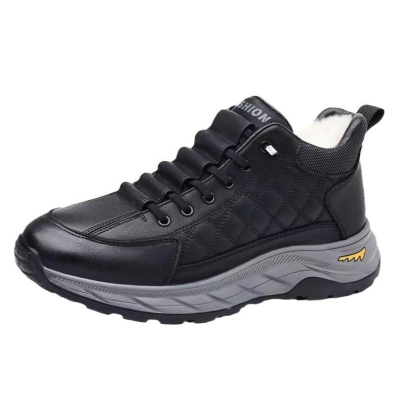 Winter Plush Thickened Cotton Shoes Men's Snow Boots High-top Trend Casual Plush Warm and Comfortable Men's Shoes