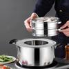 Desirable Chinese Steamer Stand, Steaming Plate, Durable Stainless Steel, Fits 21.3-24cm Pots and 15-21cm Steamers (24cm)