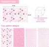 4 Pack Gift Wrapping Paper Premium Glossy Art Paper Pink 50x70cm Gift Wrap Sheets for Birthdays, Weddings,Valentine's Day