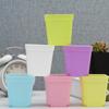 6/12/24pcs Mini Square Pot Flower Pot Succulent Pot Seven Colors Little Black Square Plastic Pot Seedling Tray Gardening TMZ