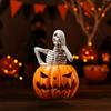 Glowing Design Ghost Festival Decoration Resin Craft LED Pumpkin Skull Light  Halloween Party