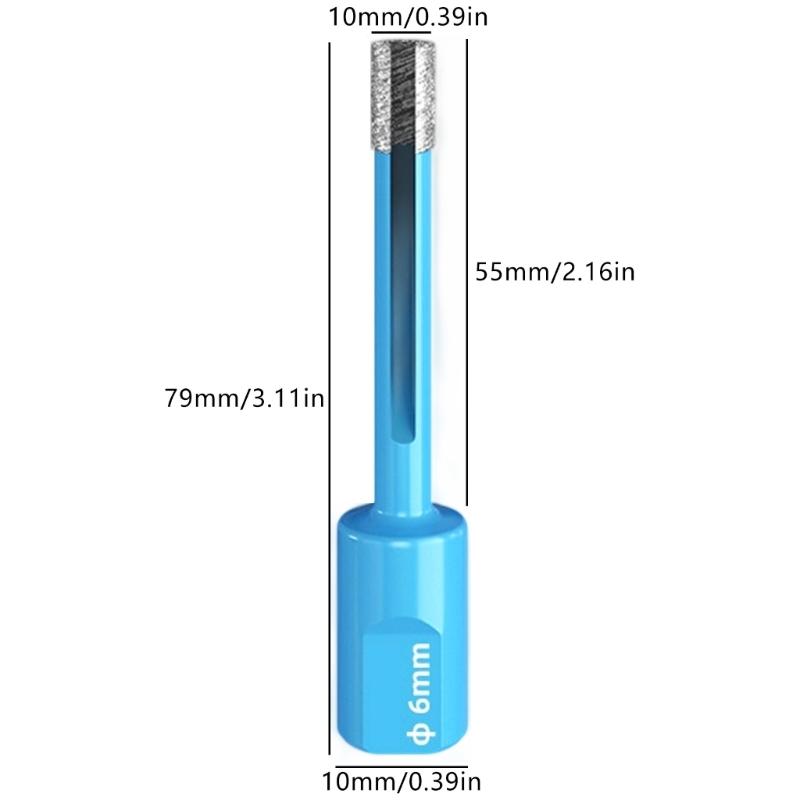 5 Segment Diamantine Coated Hole Opener Drill Bit M10 Thread for Granite Marble Tile Ceramic Smooth Vibration Reduction