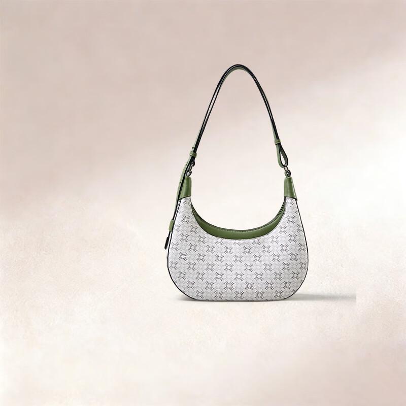 FUFUNI Light Luxury Monogram Crescent Shoulder Bag