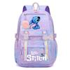 Stitch Studentský batoh Velká kapacita Potisk duhy Kreslený Venkovní taška