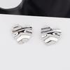 Wrinkle Heart Women's Stud Earrings Folded Small Love Heart Bohemian Female Ear Accessories Unusual Earrings boucle oreille