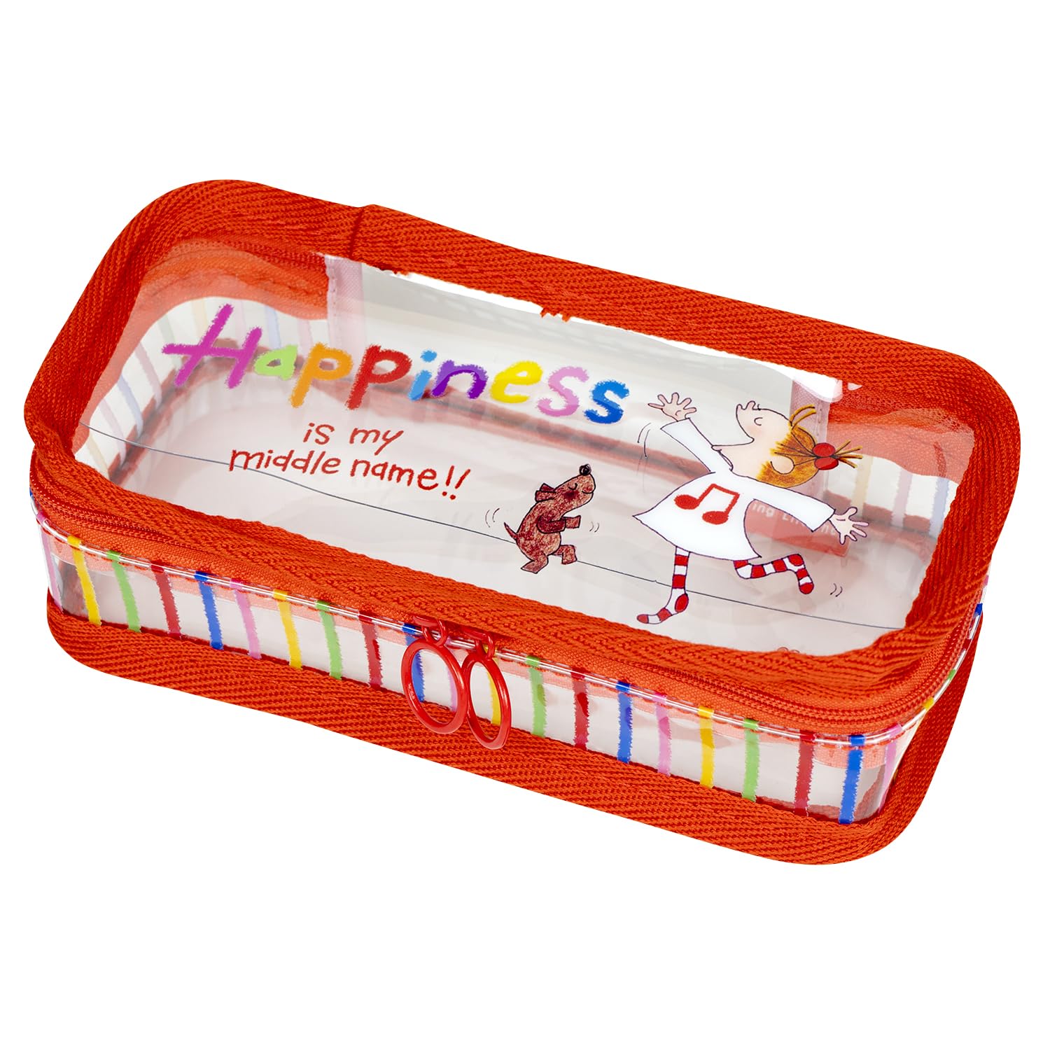 

Coco-chan Greeting Life Clear Pencil Case, Happiness, RYZ-1021, Red