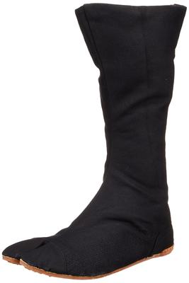 Rikioh Tabi F12W Sewn-on Fighter, 12-Sheet Kohaze, Black, Thick, 28.0cm,