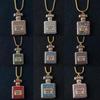 Exquisite Rhinestone-Inlaid Perfume Bottle Pendant Necklace & Car Keychain