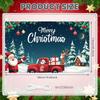 Photo Prop Cozy Design Santa Claus Banner Festive Decor Colorful Lights Christmas Banner For Home Decoration Event Decor Indoor