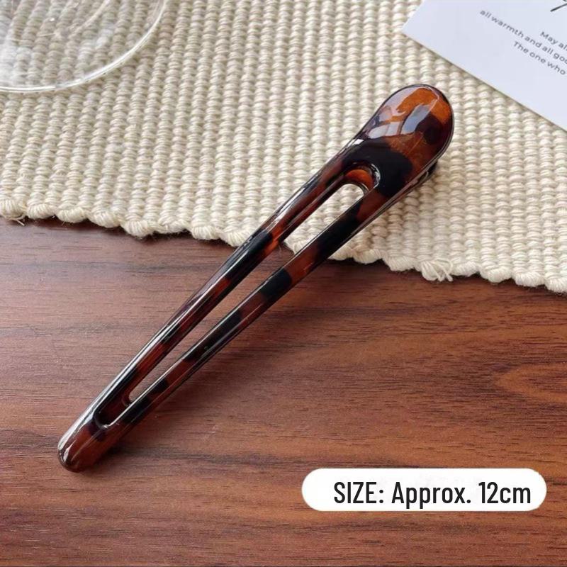 Leopard Print Duckbill Hair Clip for Stylish Side Bangs