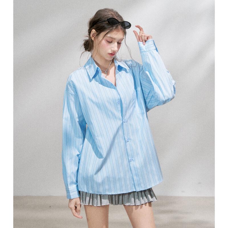 Женский свободный полосатый кардиган ICH MODE M